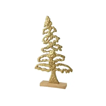 Boom mangohout l24.5b6.5h42cm goud, Decoris, tuincentrumoutlet.com