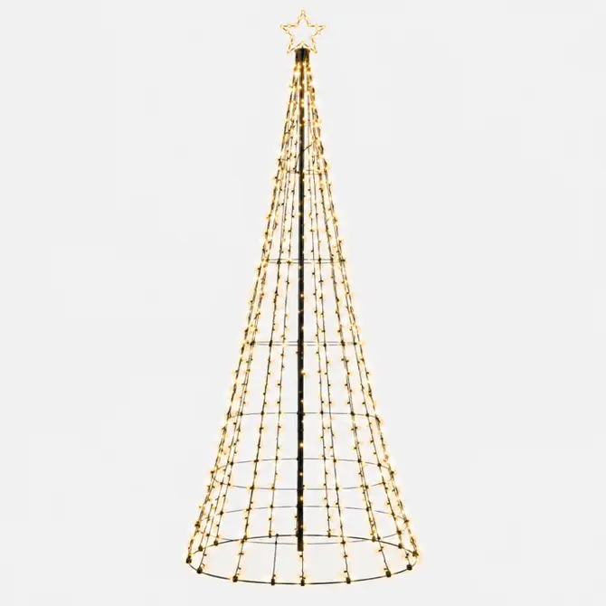 Boom met ster 480led d100h320cm cw, anna's collection, tuincentrumoutlet.com