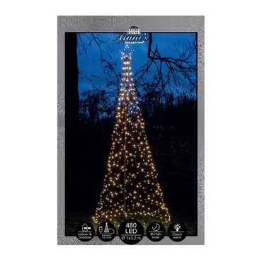 Boom met ster 480led d100h320cm cw, anna's collection, tuincentrumoutlet.com