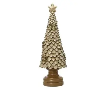 Boom polyresin l12b12h36cm goud, Decoris, tuincentrumoutlet.com