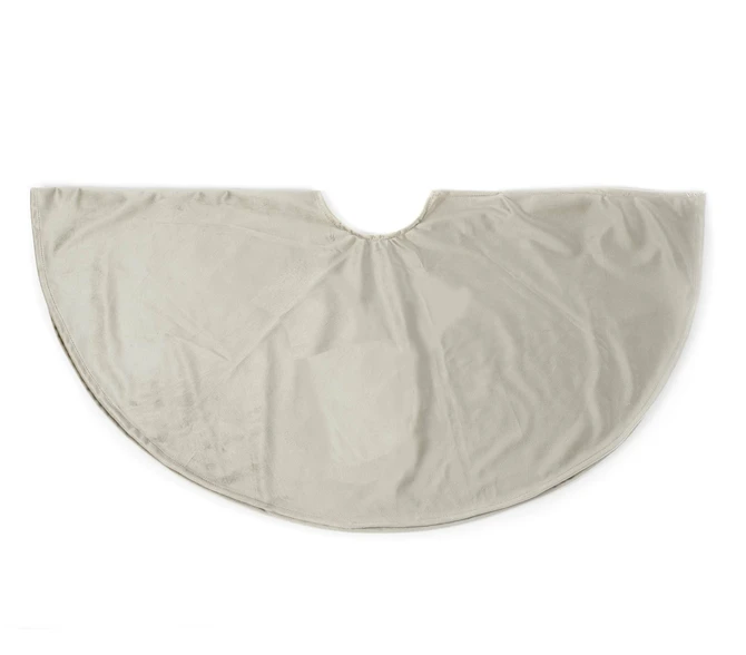 BOOMKLEED FLUWEEL D120CM TAUPE