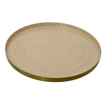 Bord ijzer d35h2cm ivoor, Decoris, Tuincentrumoutlet.com