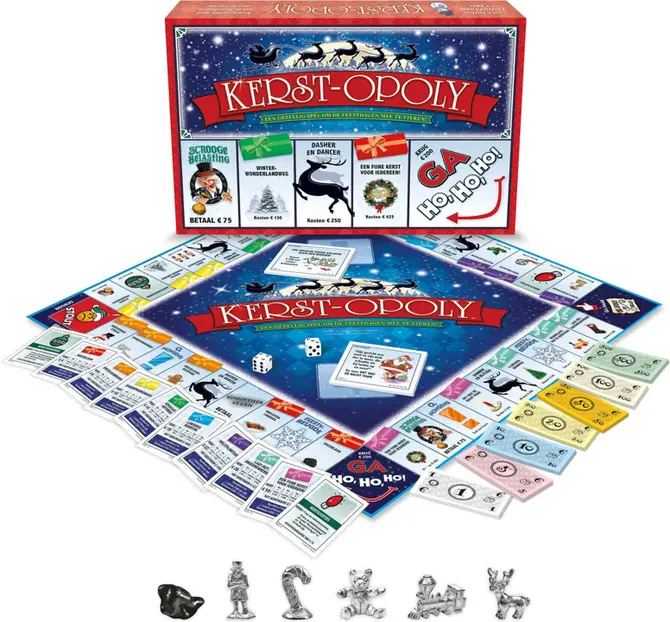 Bordspel kerst opoly overzicht, Plenty gifts, tuincentrumoutlet.com