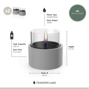 Breeze 10 Grey (duo pack) informatie, Tenderflame, tuincentrumoutlet.com