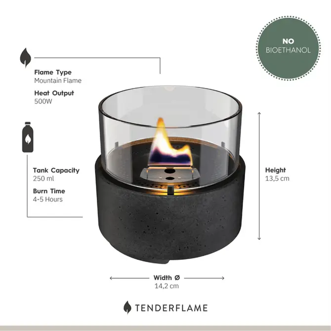 Café 14 Lava Grey informatie, Tenderflame, tuincentrumoutlet.com