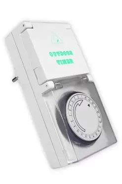 Calex waterdichte IP44 wandcontactdoos timer 24h