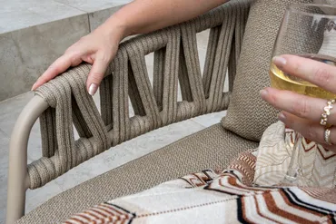 Calma lounge stoel latte incl. 2 kussens - afbeelding 6