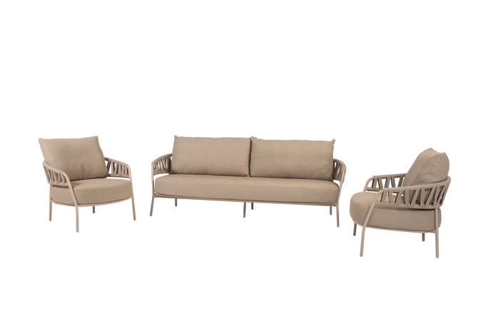 Calma loungeset 3-delig schuin, 4 Seasons Outdoor, tuincentrumoutlet.com
