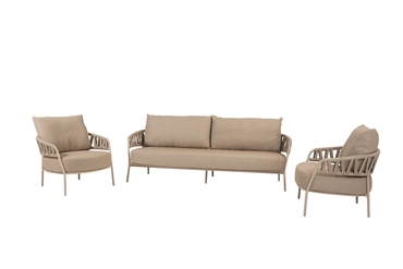 Calma loungeset 3-delig schuin, 4 Seasons Outdoor, tuincentrumoutlet.com
