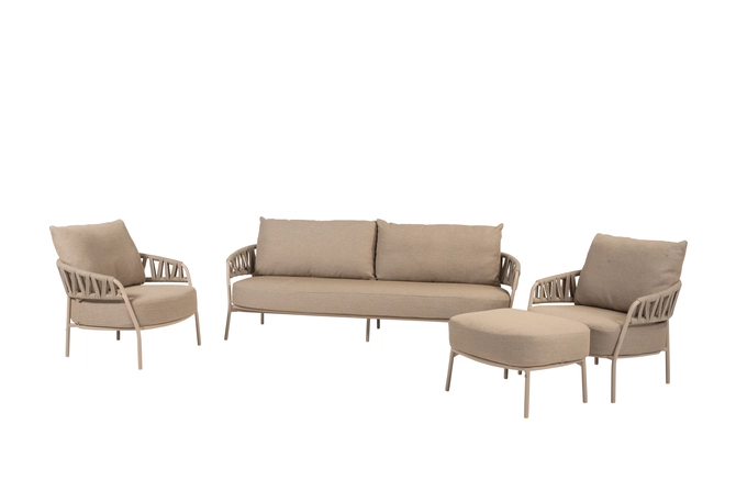 Calma loungeset 4-delig latte, 4 Seasons Outdoor, tuincentrumoutlet.com