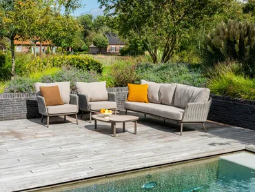 Cannes loungeset: 3-zits bank + 2x lounge stoel - afbeelding 2