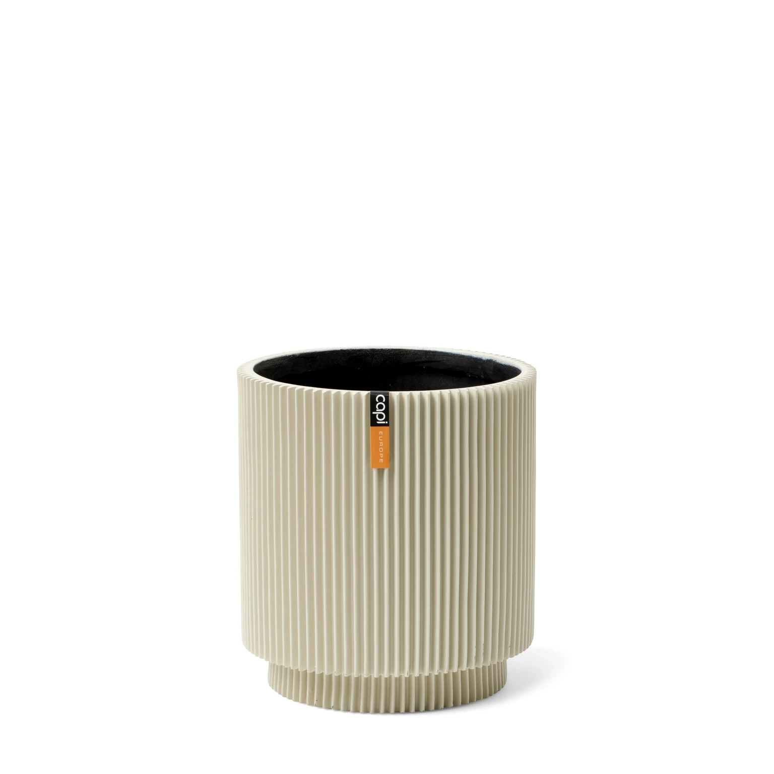 CAPI EUROPE Vaas cilinder groove d8h9cm beige afbeelding