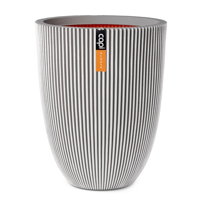 Vaas elegant lg groove d46h58 ivoor, Capi Europe, tuincentrumoutlet