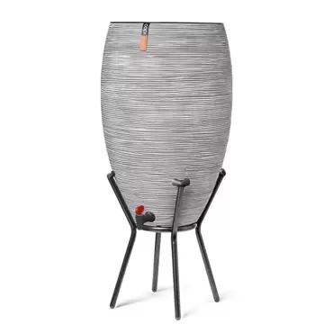 Capi Nature Rib Regenton Ivoor 130 liter met Plantenbak