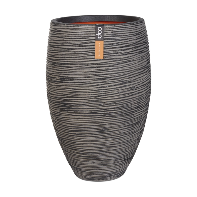 Vase elegant deluxe Rib NL 40x60 anthracite, Capi Europe, tuincentrumoutlet