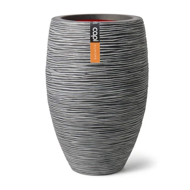 Vase elegant deluxe Rib NL 40x60 anthracite, Capi Europe, tuincentrumoutlet