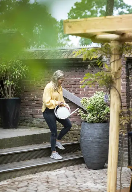 Vase elegant deluxe Rib NL 40x60 anthracite sfeer, Capi Europe, tuincentrumoutlet