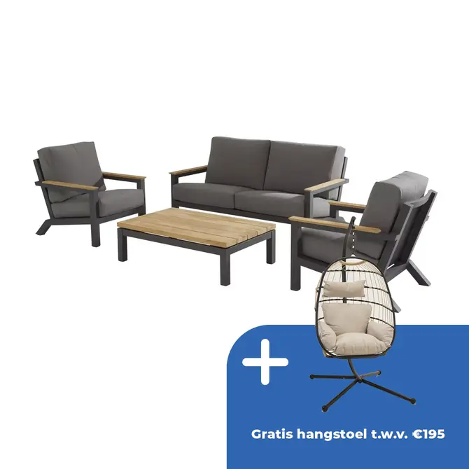 Capitol loungeset met teak tafel - afbeelding 1
