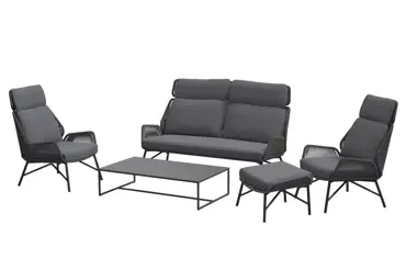 Carthago loungeset platinum met footstool zonder salontafel - afbeelding 2