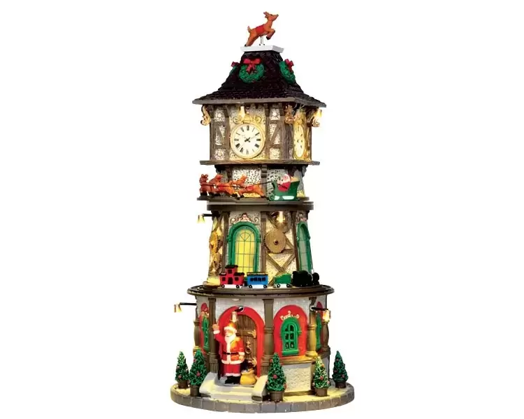 Christmas clock tower, Lemax, tuincentrumoutlet