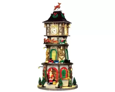 Christmas clock tower, Lemax, tuincentrumoutlet