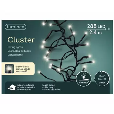 Clusterverlichting l2,4m warm wit, Lumineo, tuincentrumoutlet