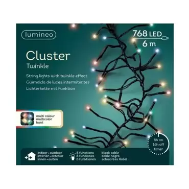 Cluster twinkle led l6m, Lumineo, tuincentrumoutlet