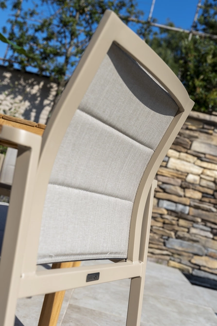 Cortina stacking chair latte details, 4 Seasons Outdoor, tuincentrumoutlet.com