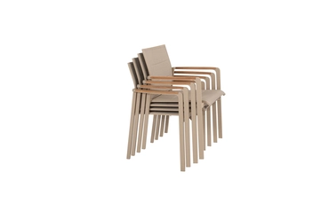 Cortina stacking chair latte stapelbaar, 4 Seasons Outdoor, tuincentrumoutlet.com