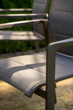 Cortina stacking chair terre detail, 4 Seasons Outdoor, tuincentrumoutlet.com