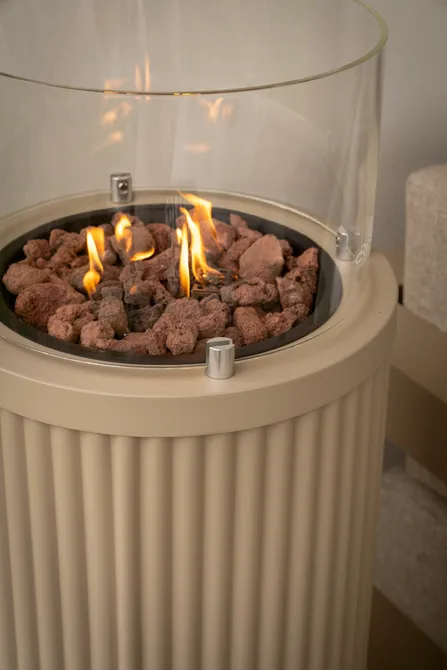 Cosipillar Curved beige details, Cosi fires, tuincentrumoutlet.com