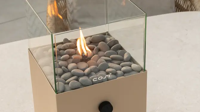Cosiscoop Square sandy beige details, Cosi fires, tuincentrumoutlet.com