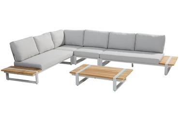 Country Loungeset (incl. salontafel) - Frost Grey, Taste by 4 Seasons Outdoor, Tuincentrum Outlet