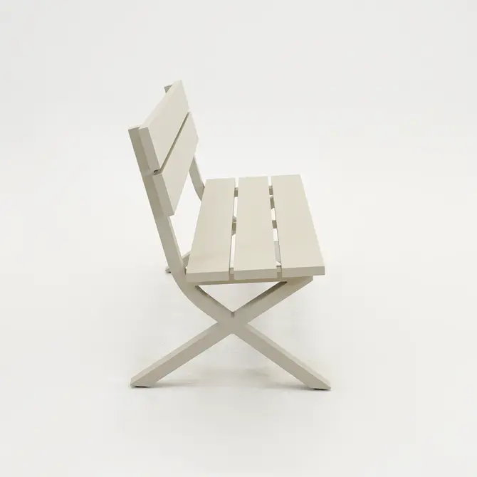 Crossway tuinbank creme zijkant, Vita, Tuincentrumoutlet