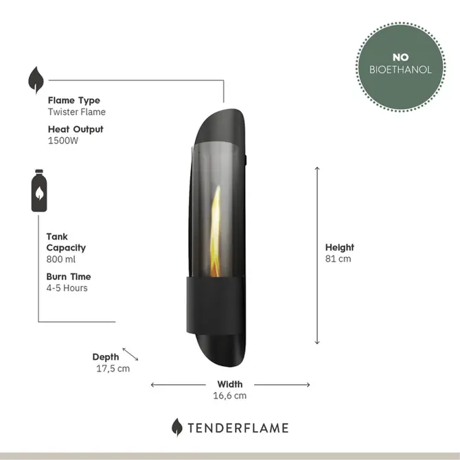 Cycloflame Wall Gold informatie, Tenderflame, tuincentrumoutlet.com