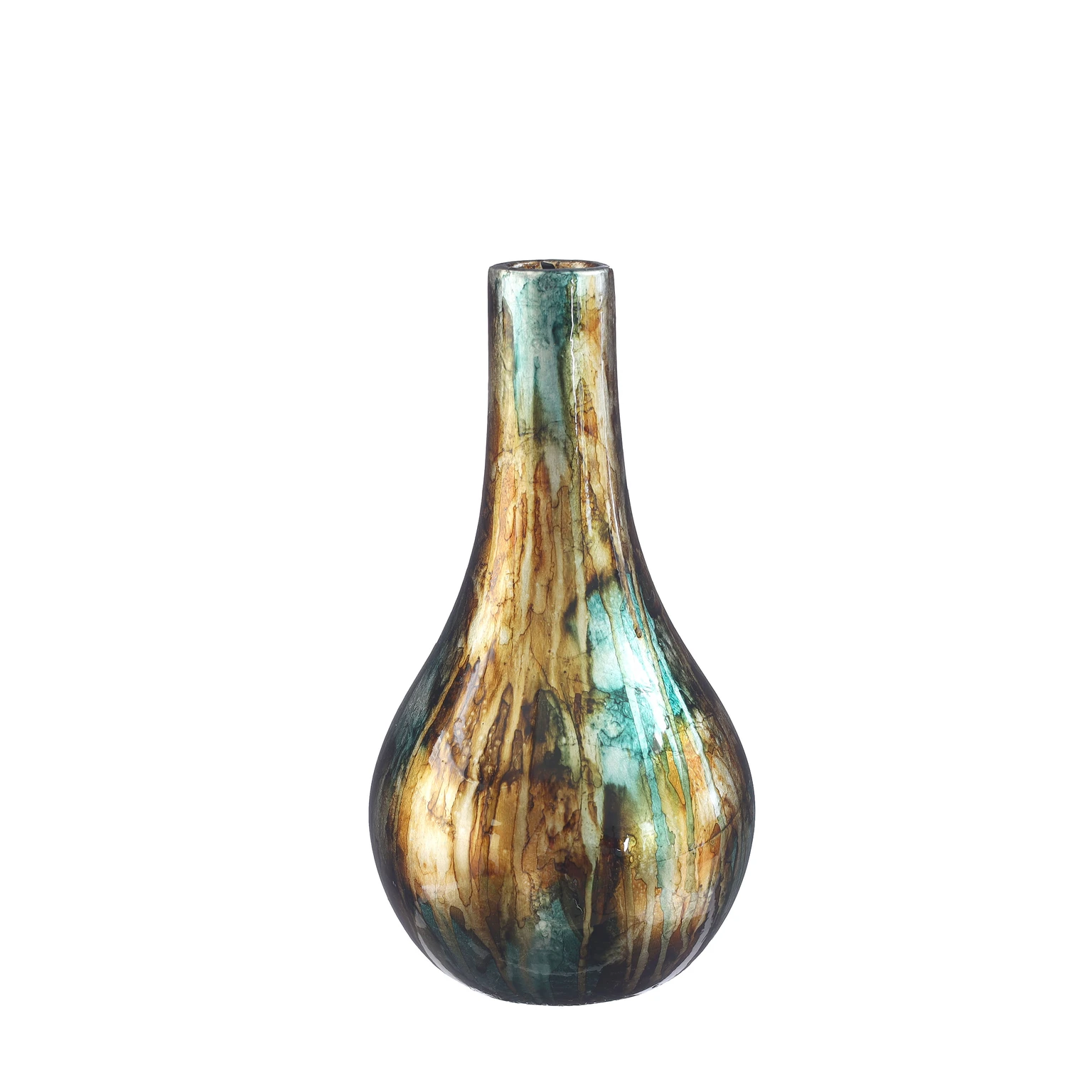 Dazzle vase Ø14 x h.26 petrol gold