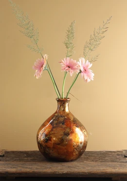 Dazzle vase Ø23 x h.25 copper gold sfeer, Ideas 4 Seasons, tuincentrumoutlet