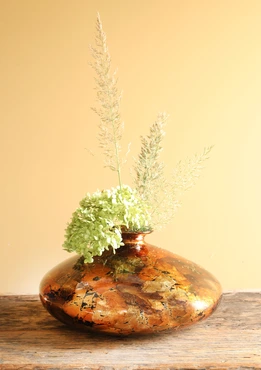 Dazzle vase Ø28 x h.14 copper gold sfeer, Ideas 4 Seasons, tuincentrumoutlet