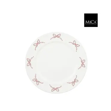 Deco bord strik d33h2cm wit, Mica Decorations, tuincentrumoutlet.com