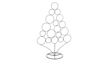 Deco kerstboom l62b26h95cm zwart, mica decorations, tuincentrumoutlet.com