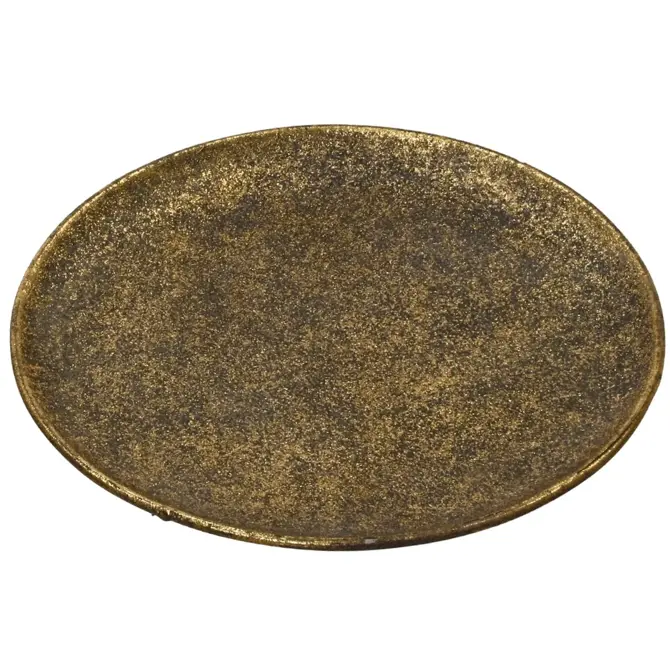 Decobord ijzer d29h1.5cm brons antiek, Kaemingk, Tuincentrumoutlet.com