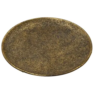 Decobord ijzer d29h1.5cm brons antiek, Kaemingk, Tuincentrumoutlet.com