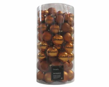 Decoris Kerstbal kunststof d6cm ass 100st cider, Decoris, Tuincentrum Outlet