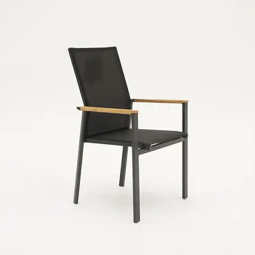 Delia teak hoge rug met armleuning - afbeelding 7