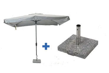 Delos 200x300cm lichtgrijs met 35kg voet - afbeelding 7