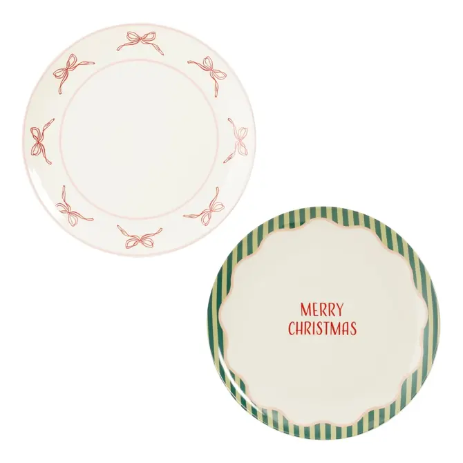 Dinerbord sofia set d27h2.5cm grn 4st, Mica decorations, tuincentrumoutlet.com