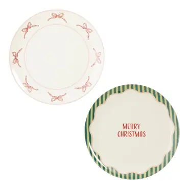 Dinerbord sofia set d27h2.5cm grn 4st, Mica decorations, tuincentrumoutlet.com