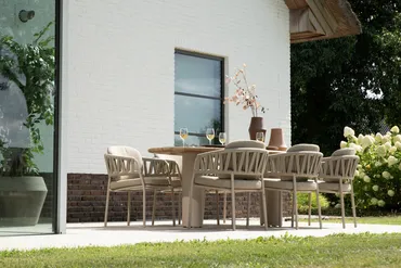 Dining Tuinstoel Calma Latte 4SO Kussens Lounge Stoel Buiten Eettafelstoel 4 Seasons Outdoor - afbeelding 5
