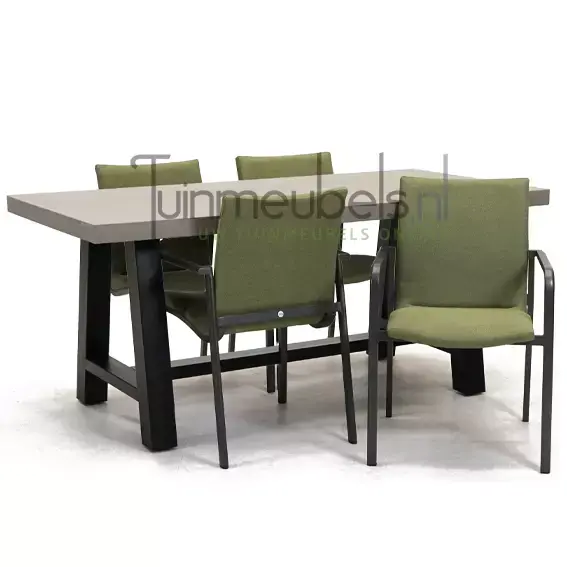 Tuinstoel Anzio dining forest green met Cento tafel 180 cm, tuinmeubels.nl, foto 1