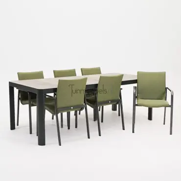 Tuinstoel Anzio dining Forest Green met Castilla negro 220 x 100 cm, tuinmeubels.nl, foto 1